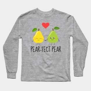 Pear-Fect Pear Funny Pear Couple Long Sleeve T-Shirt